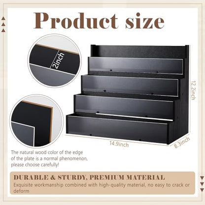 Yuntau 4 Tier Greeting Card Display Stand, Black - color: Black, size: 4 Tier
