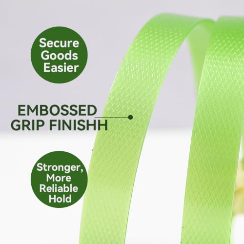 Banding Strapping Kit with 5/8" x2100 ft Polyester Band PET Strapping Roll - color: Green, size: PET-kit 5/8"x2100'（Not Included Tools）