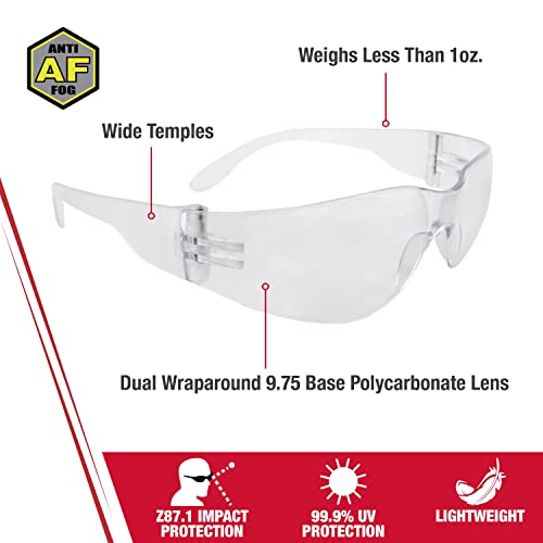 Radians Mirage Performance Safety Glasses MR0111ID, Clear Anti-fog Lens - color: Clear Anti-fog, size: 1 Count (Pack of 1)