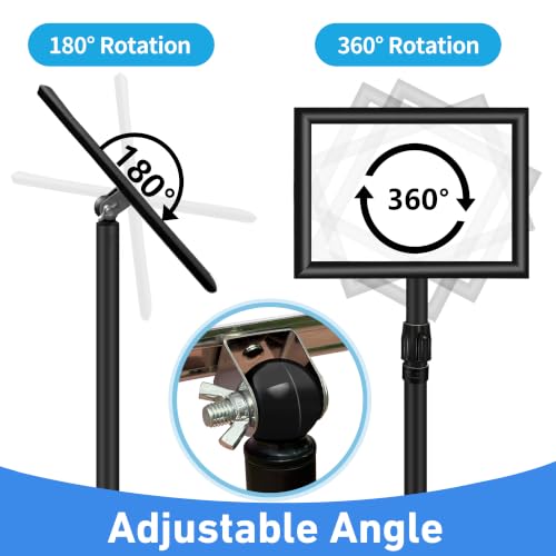 11x17 Pedestal Sign Stand, Adjustable Floor Standing Display Holder