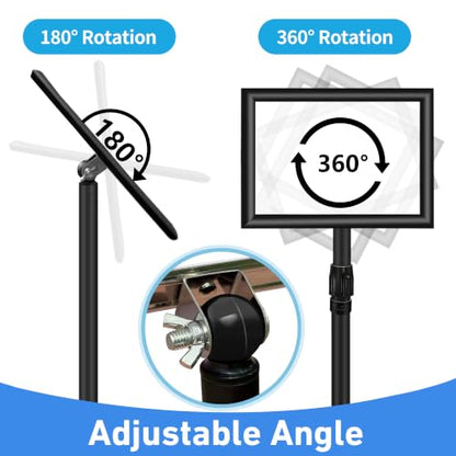 11x17 Pedestal Sign Stand, Adjustable Floor Standing Display Holder