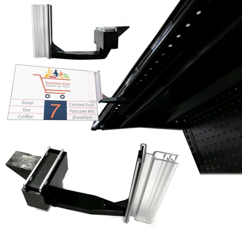 Magnetic Protruding Gondola Shelf Sign Holder, Stick Out Aisle Sign Display, Black, 50 Pack - size: 50 Pack