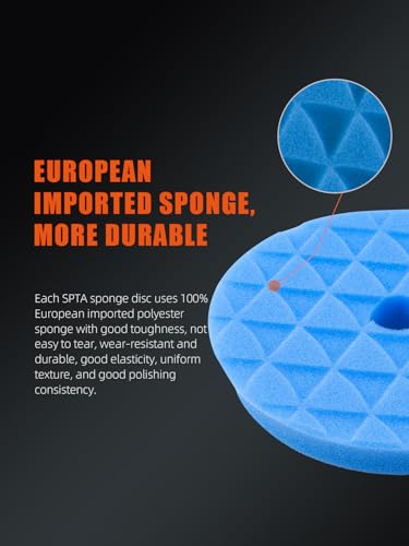 Polishing Pads, 5Pc 5 Inch 125mm Orbital Buffer Polisher Pads and 1Pc Microfiber Buffing Pads, Foam Polish Pad for Compounding, Polishing and Waxing, for 5''/125mm Backing Plate Car Polisher -TPP5MIX - size: 5inch (125mm)