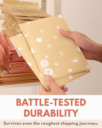 Paper Bubble Mailers 6x9-25 Pack Biodegradable Shipping Bags for Stationery and Small Accessories - Impack Self-Seal Eco Friendly Thick Mailing Envelope for Small Items - Celestial Tan - color: Padded Celestial Tan, size: 6"x9" (25 pack)