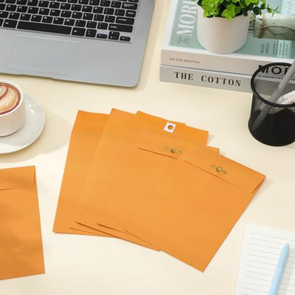 Teling 50 Pcs Manilla Clasp Envelopes Kraft Closure - color: Yellow, size: 5*7.5,6*9,7*10