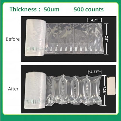 500 Count Inflatable Air Pillows for Shipping with Pump 4.7" x 7.8", Box Filler Purse Stuffer to Keep Shape Space-saving Packing Material Packaging Air Bags Alternative to Packing Peanuts - size: 4.7"*7.8" (500 count)