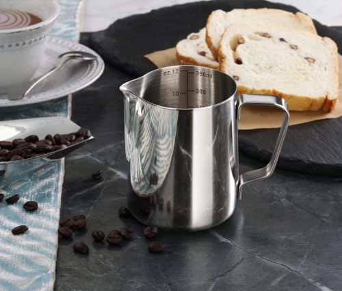 New Star Foodservice 28805 Stainless Steel Frothing Pitcher, 12 oz - size: 12 Ounces