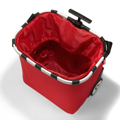 reisenthel carrycruiser red - Portable Shopping Trolley with Sturdy Aluminum Frame, Shoulder Strap and Removable mesh Inner Bag -Water-Repellent - color: Red