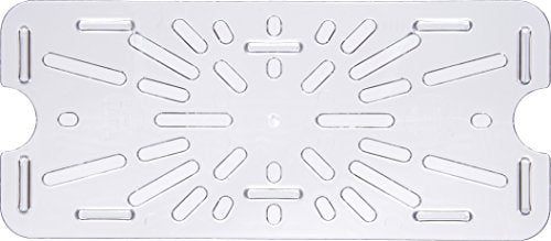 Carlisle FoodService Products 3067007-E Plastic Drain Shelf for 1/3 Size Food Pan, Clear, 0.6 Inches - size: 0.6 Inches