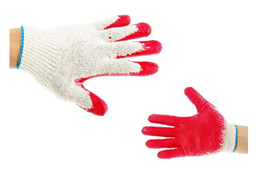 28" RK Orange Safety Traffic PVC Cones, Black Base with One Reflective Collar (8 Cones + (8 Pairs) Knit Red Palm Gloves) - size: 8 Cones + (8 Pairs) Knit Red Palm Gloves