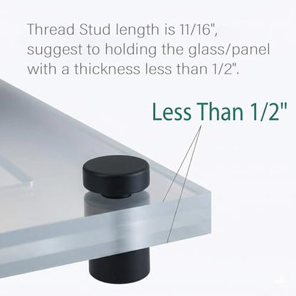 Lantee 12pcs Black Sign Standoff Screws, Stainless Steel Wall Mount Standoff Holders, Heavy Duty for 1/2" Thick Acrylic/Glass 5/8" x 1"(16x25mm) - color: Black, size: 5/8" x 1" / 16 x 25mm