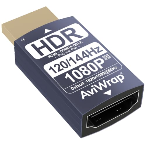 HDMI EDID Emulator Passthrough Adapter,EDID Dongle for 1080p/144Hz - color: 1080/P144Hz HDR, size: 1pack