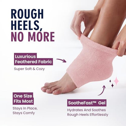 Dr. Frederick's Original Fuzzy Heel Socks - color: Relaxing Rose