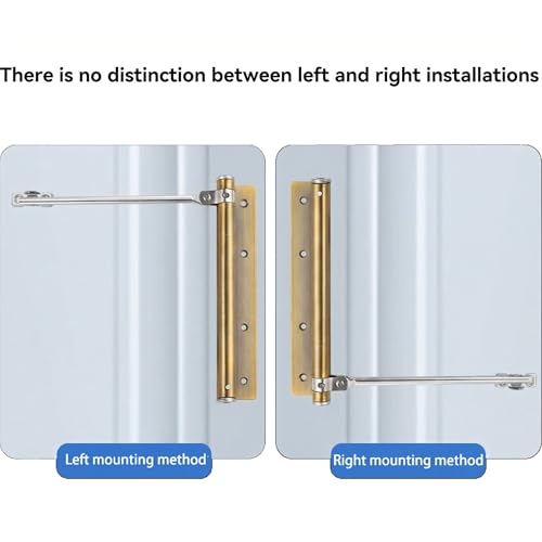Automatic Door Closer, Adjustable Force and Speed, 120 lb, Gold - color: Satin Gold