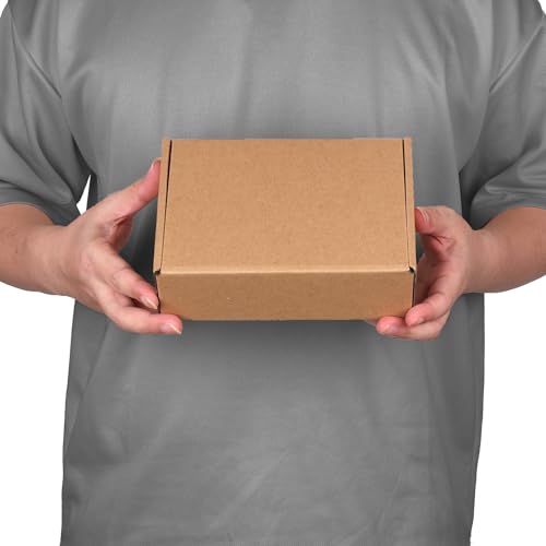 7x5x2 inch Small Shipping Boxes, Set of 6 Mailing Boxes, Brown - color: Brown, size: 7x5x2 inch 6 Pack