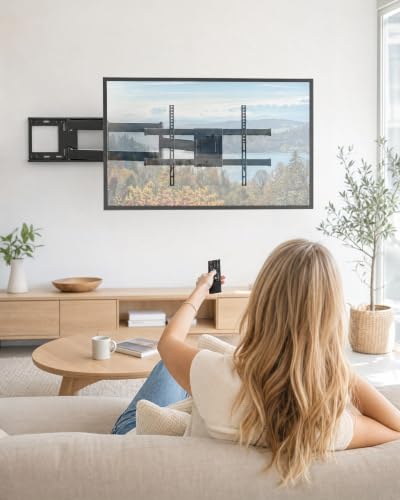 BONTEC Corner TV Wall Mount with Extra Long 40.9” Extension Arm,Tilt Swivel - size: for 32-75 Inch