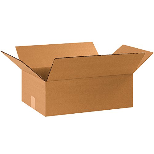 BOX USA 17 1/4 x 11 1/4 x 6 Corrugated Cardboard Boxes, Medium 17.25"L x 11.25"W x 6"H, Pack of 25 | Shipping, Packaging, Moving, Storage Box for Home or Business, Strong Wholesale Bulk Boxes - style: Standard Corrugated