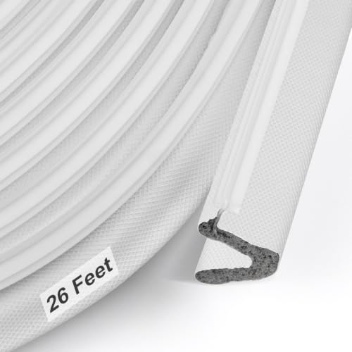 Litaibai 26 ft Kerf Weather Stripping Door Seal for Exterior Doors, White - color: White, size: 26 Feet