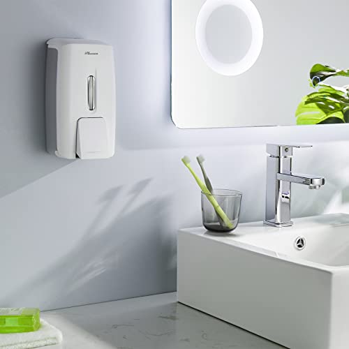 Soap Dispenser Wall Mount Adhesive Commercial Soap Dispenser 800ml No Drill Hand Sanitizer Dispenser for Bathroom Support Liquid and Gel,White-PN9088 - color: White