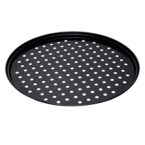 Restaurantware Met Lux 13 Inch Pizza Pan With Holes 1 Heavy-Duty Pizza Pan With Holes - Perforated Non-Stick Carbon Steel Pizza Crust Pan Keeps Pizza Fresh For Any Food Service Establishments - size: 13" (Pack of 2)