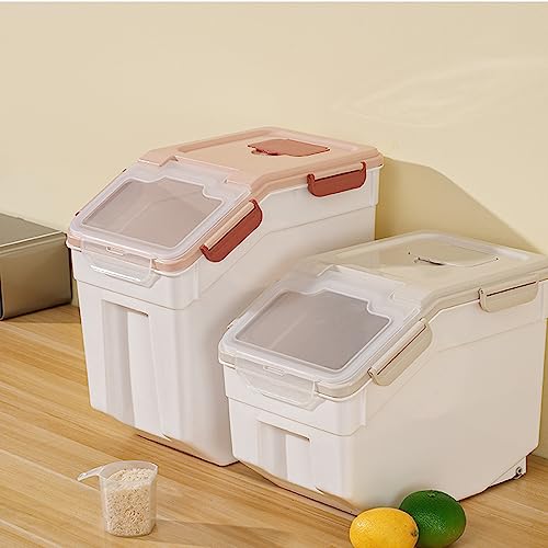 2 Pack 50 lb Airtight Flour Storage Containers with Wheels, Green - color: Green