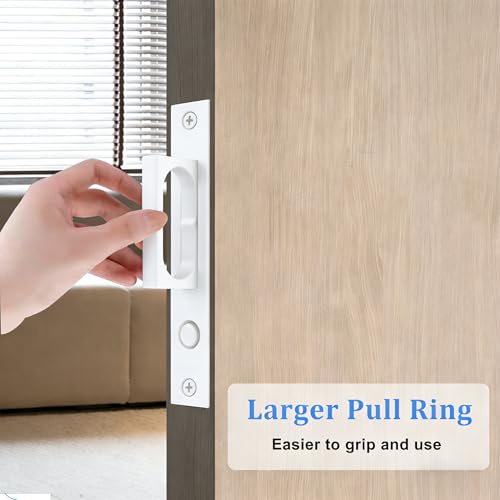 Dontay Sliding Pocket Door Handles,Heavy Duty Edge Pull,6'',White,2 Set - color: White (2 Set), size: 6 Inch (150 mm)