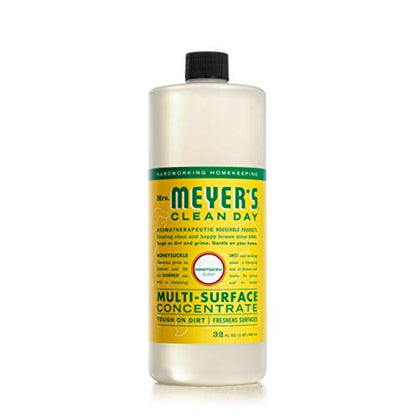 MRS. MEYER'S CLEAN DAY Multi-Surface Cleaner Concentrate, Use to Clean Floors, Tile, Counters, Honeysuckle, 32 fl. oz