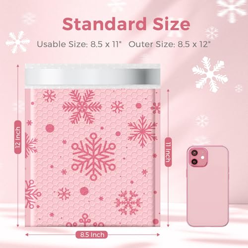 Metronic Bubble Mailers 8.5x12 Inch 40 Pack Snowflake Cute Bubble Envelopes - color: Snowflake, size: 8.5x12" 40PC