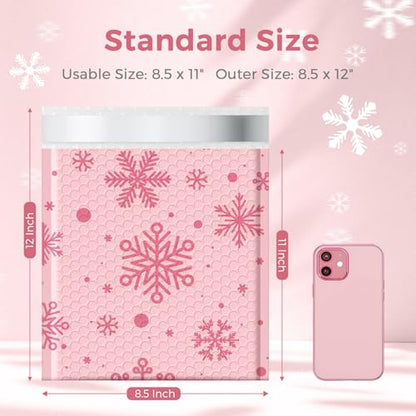 Metronic Bubble Mailers 8.5x12 Inch 40 Pack Snowflake Cute Bubble Envelopes - color: Snowflake, size: 8.5x12" 40PC