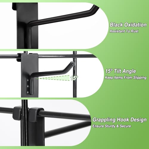 60 Pcs Gridwall Hooks, 4 Inch Grid Wall Hook Display for Gridwall Panels - size: 4 Inch
