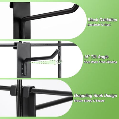 60 Pcs Gridwall Hooks, 4 Inch Grid Wall Hook Display for Gridwall Panels - size: 4 Inch