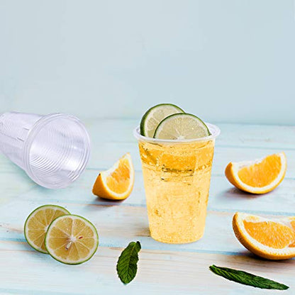 Turbo Bee 600 Pack 5 OZ Clear Plastic Cups,Disposable Mouthwash Cups,5 Ounce Cold Party Drinking Tumblers Ideal for Whiskey, Drinking Tasting, Food Samples - size: 5oz (Pack of 2)