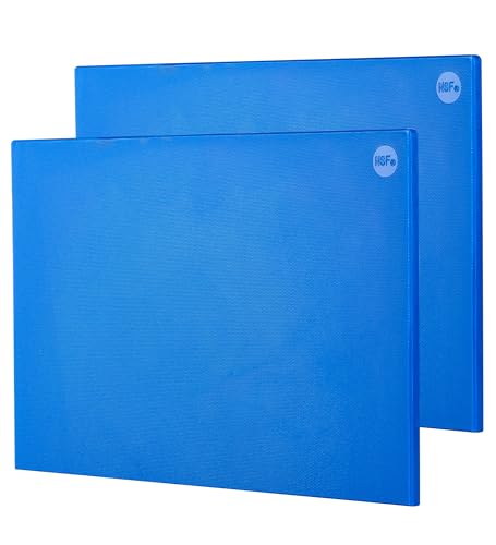 CURTA 2-Pack Blue Cutting Boards for Kitchen, 24" x 18" x 0.5" Color Coded Plastic Chopping Board with Anti Slip Surface Dishwasher Safe - color: Blue, size: 24" x 18" - 2 Pieces
