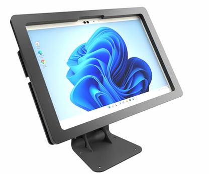 Anti-Theft Acrylic Case with 360 Rotate 180 Swivel Metal Desktop Stand for MS Surface Pro X Tablet (Black) - color: Black, size: Surface Pro X