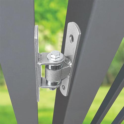 Heavy Duty Bolt on Sealed Bearing Outdoor Gate Hinges - Bolt onto Gate and Post for Large Heavy Driveway Gates Up to 1100 Pounds, Adjustable Yoke Pivot CI3700 Gate Hinge (Sold as a Pair)