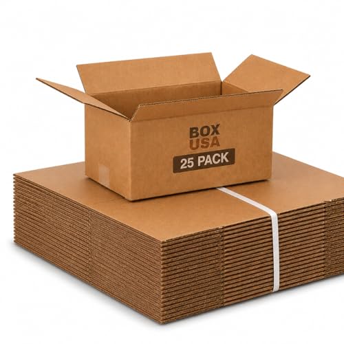 BOX USA Moving Boxes Holds 65lbs, 15"L x 10"W x 6"H (25-Pack) Small - Corrugated Cardboard Box for Shipping, Mailing, Packing, Packaging and Storage - size: Small 25-Pk 15x10x6"