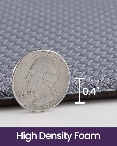 DEXI Kitchen Floor Mats Cushioned Anti Fatigue, 23x108 Standing Runner Rug - color: Grey, size: 108"l X 23"w X 0.4"th