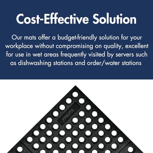 NoTrax Drain Lite™ 3' x 15' Ultra Lightweight Restaurant Rubber Floor Mat - size: 3' x 15'