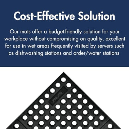 NoTrax Drain Lite™ 3' x 15' Ultra Lightweight Restaurant Rubber Floor Mat - size: 3' x 15'