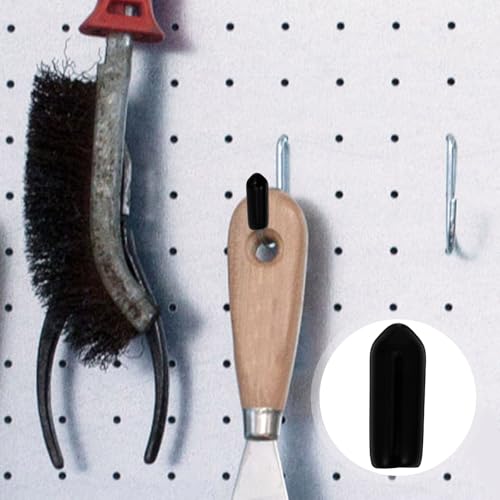 Angoily 300Pcs Pegboard Hook Tips 0.66 Inch Rubber End Caps for Pegboard Hooks Protective Prong Covers for Tool Organizer Accessories Easy Install Vinyl Hook End Caps for Garage and Store Display