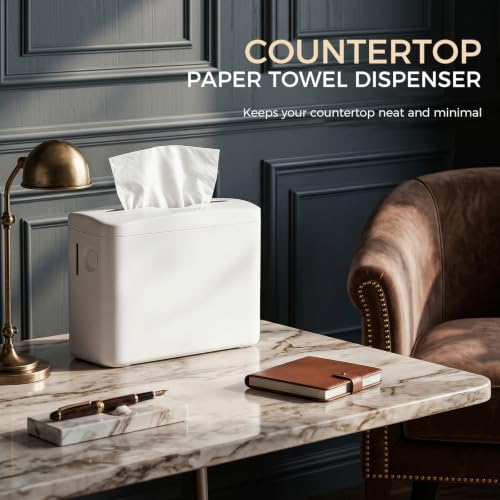 Multifold Paper Towel Dispenser Countertop, Non-Slip, White - color: White