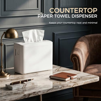 Multifold Paper Towel Dispenser Countertop, Non-Slip, White - color: White