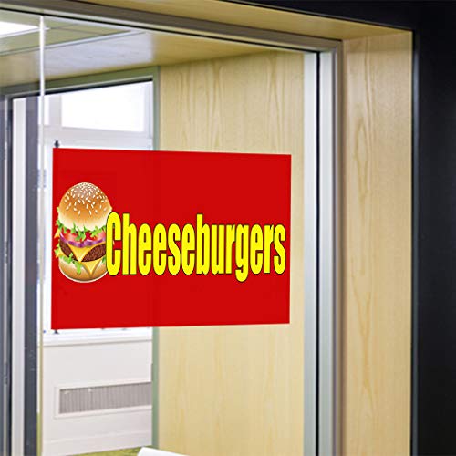 Decal Stickers Multiple Sizes Cheeseburgers Food Fair Promotion Business Industrial Vinyl Safety Sign Label Restaurant & Food 7x5Inches - size: 7x5inches