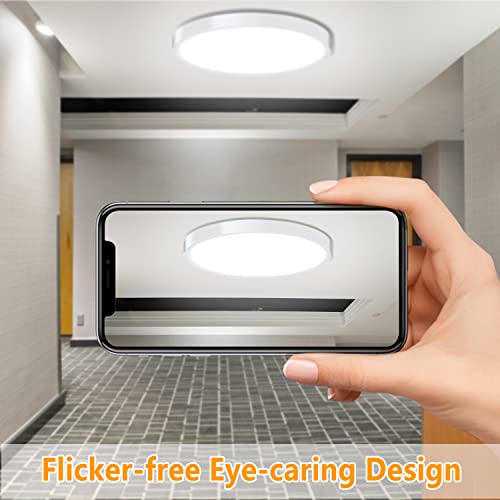 LED Ceiling Light Fixture Flush Mount, 9inch Low Profile Ceiling Light - color: White, size: 9Inch-1Pack