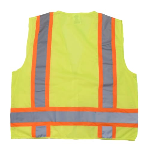 Radians SV6 Class 2 Surveyor Safety Vest, Solid Front, Mesh Back, Green 2XL - color: Safety Green, size: 2X