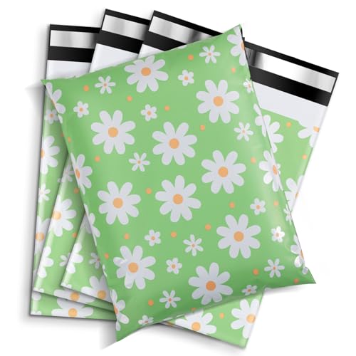 Oududianzi Poly Mailers 12x15.5 100PCS for Small Business and Clothes - color: Big Daisy, size: 12x15.5 - 100Pack
