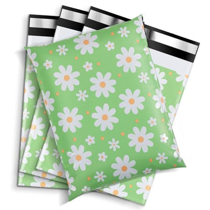 Oududianzi Large Poly Mailers 14.5x19, 50PCS Waterproof Shipping Bags, Self-Sealing Mailers Poly Bags, Packaging Bags for Small Bussiness - color: Big Daisy, size: 14.5x19 - 50Pack