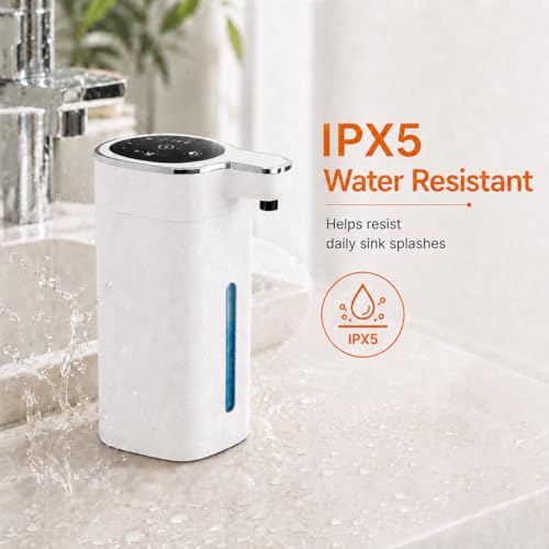 Automatic Liquid Soap Dispenser Touchless, USB Rechargeable (White) - color: White