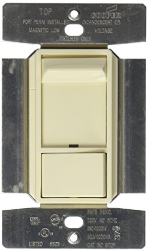 Eaton SI10P-A Skye 3-Way Single-Pole Full Slide Decorator Dimmer with Preset, 1000-watt, Almond Finish - color: Almond