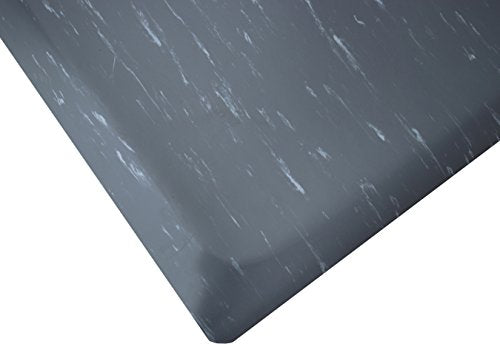 Rhino Mats TT-R36CHX10 Marbleized Tile Top, Anti-Fatigue Mat, 3' x 10' x 1/2", Charcoal